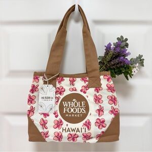 Whole Foods Hawai‘i Tag Aloha Mini Plumeria Organic Canvas Tote